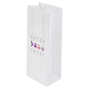 Bride Tribe Floral Bride Hen Do Gift Wine Gift Bag