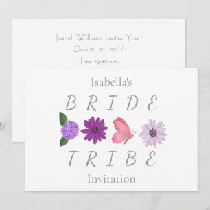 Bride Tribe Floral Bride Hen Party Invitation