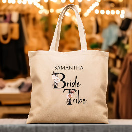 Bride Tribe Floral Letters Boho Bachelorette Tote Bag