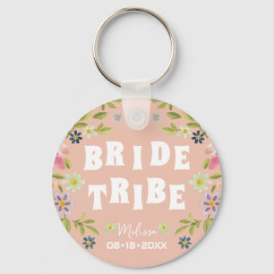 Bride Tribe Funny Bridesmaid Favor Gift Keychain