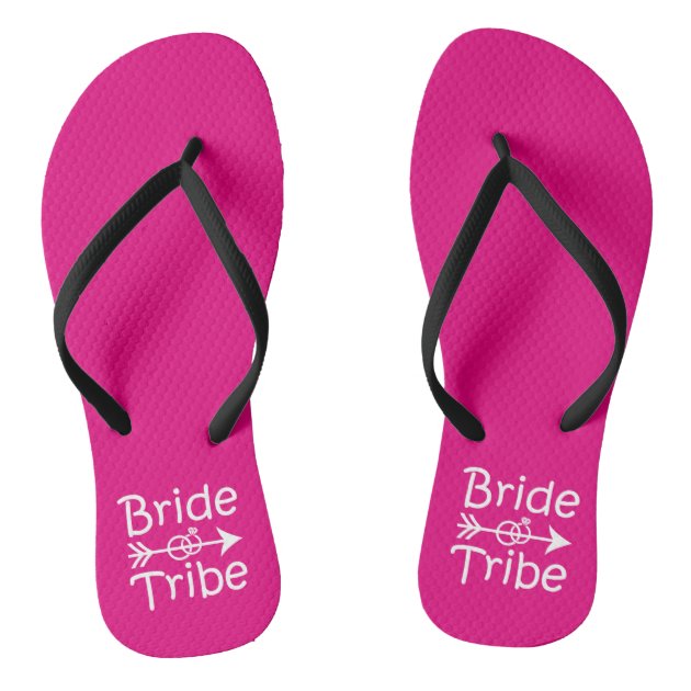 bride tribe flip flops