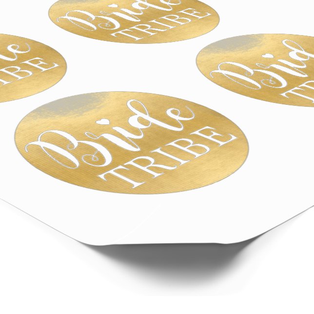 BRIDE TRIBE Gold Bridal Shower Tattoos Hen Party (Angled)