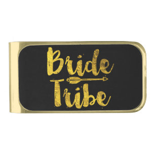 Bride Tribe Gold Finish Money Clip