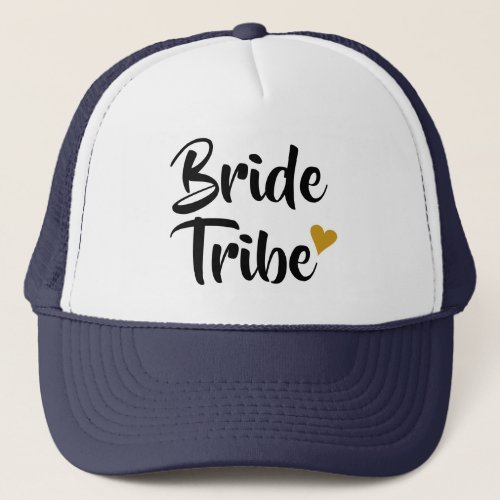 Bride Tribe Gold Heart Bachelorette  Trucker Hat