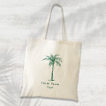 Bride Tribe Green Tropical Palm Tree Custom Tote Bag<br><div class="desc">This fun tropical palm tree tote bag with the words "Bride Tribe" in emerald green is the perfect bridal shower gift for a tropical beach destination or outdoor wedding! Personalize it with your bridesmaid's name.</div>