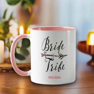 Bride Tribe Hand Drawn Arrow Bridesmaid Wedding Mug