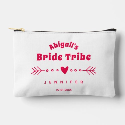 Bride Tribe _ Hot Pink Bachelorette  Bridal Party Accessory Pouch