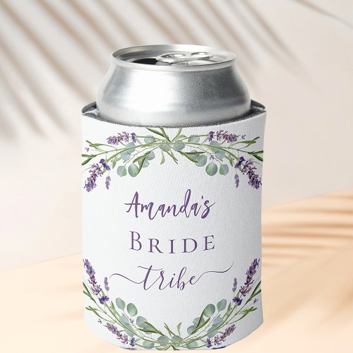 Bride tribe lavender eucalyptus greenery name can cooler