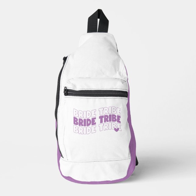 Bride Tribe Lavender White  Sling Bag (Front)