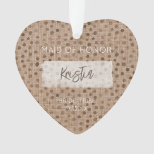 Bride Tribe Maid of Honor Wedding Party Fun Ornament
