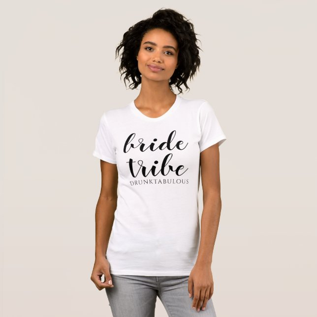 Bride Tribe | Modern Bridal Bachelorette Party T-Shirt (Front Full)