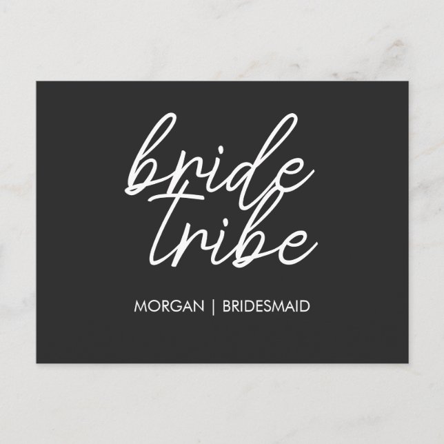 Bride Tribe | Modern Bridal Party Proposal  Postcard (Front)
