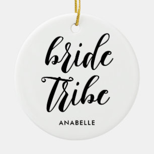 Bride Tribe Modern Minimalist Bachelorette Party Ceramic Ornament