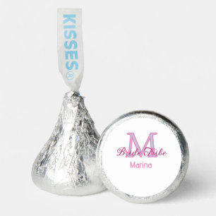 Bride tribe monogram red bridal shower simple mini hershey®'s kisses®