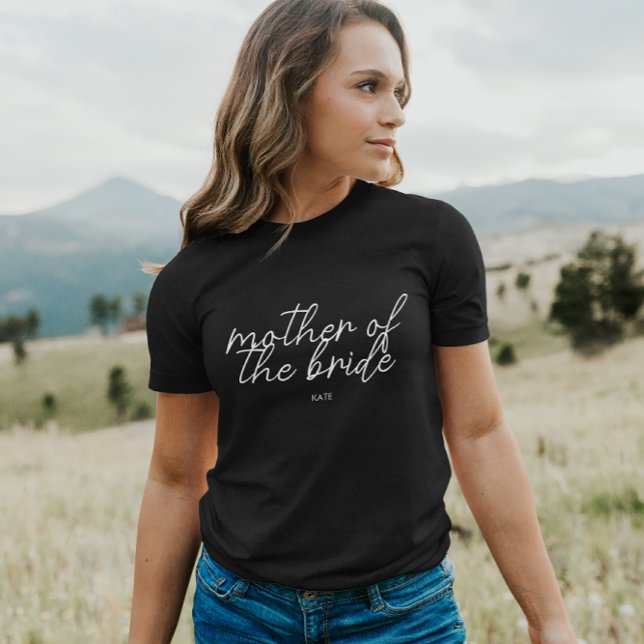 Bride Tribe | Mother of the Bride Modern Monogram T-Shirt (Creator Uploaded)