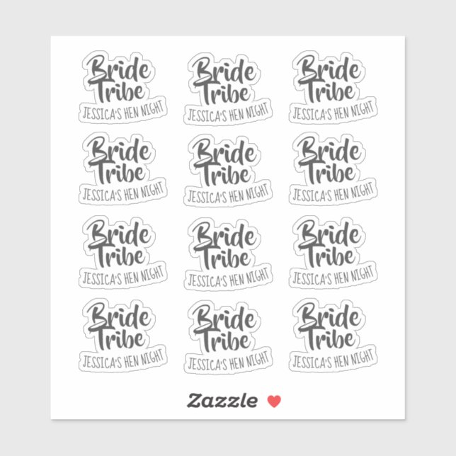 Bride Tribe Personalised Hen Night Sticker (Sheet)