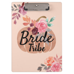 Bride Tribe Personalized Autumn Rose Gold Clipboard