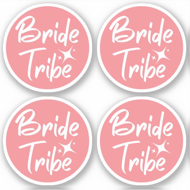 Bride Tribe Rose Bachelorette Sticker (Front)