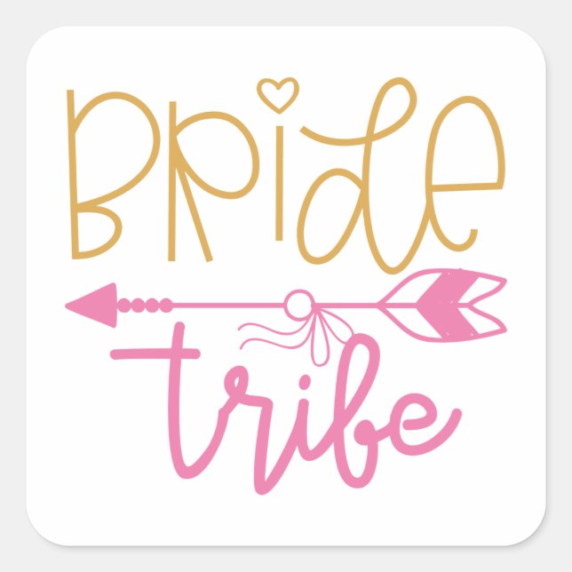 Bride Tribe Square Sticker (Front)