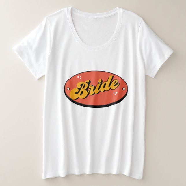 Bride Tribe T-Shirt Bachelorette Retro Bride (Design Front)