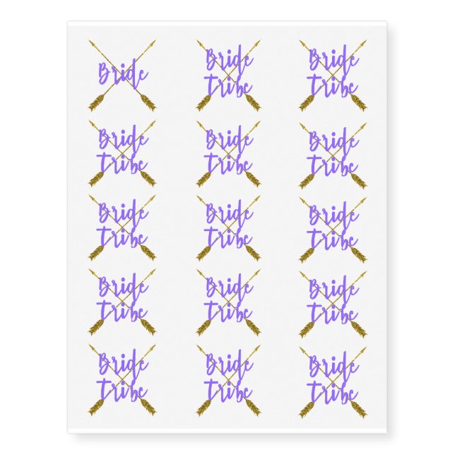 Bride Tribe tattoo with Gold Arrows (Front)
