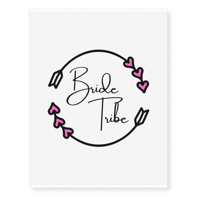 Bride Tribe Temporary Tattoos (Front)
