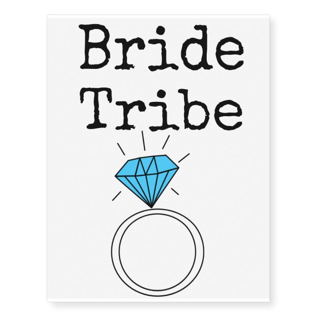 bride tribe temporary tattoos (Front)