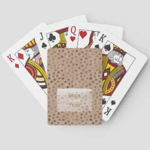 Bride Tribe Wedding DATE Rustic Modern Dots Fun Poker Cards