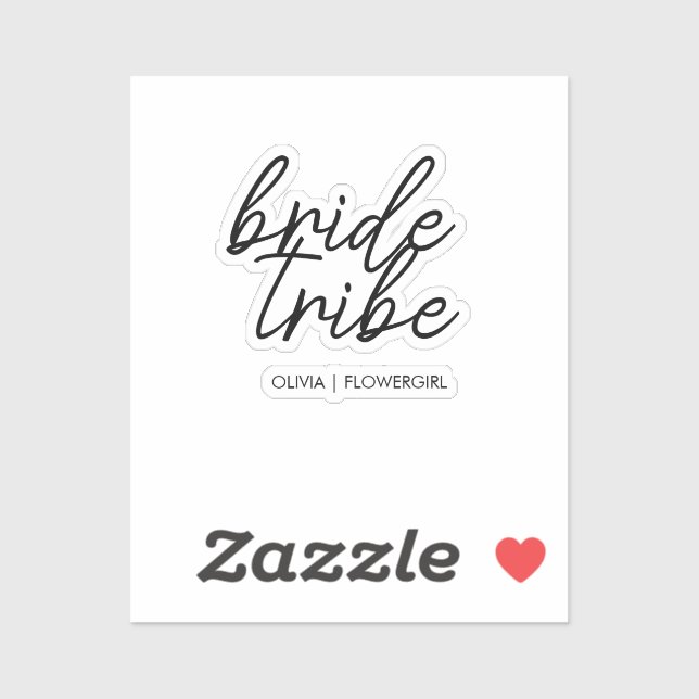 Bride Tribe | Wedding Flower Girl Modern Sticker (Sheet)