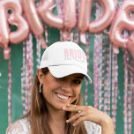 Bride Trucker Hat | Personalized Future Mrs. Name<br><div class="desc">Celebrate the bride-to-be with this chic and stylish personalized bridal trucker hat, featuring bold blush pink “BRIDE” lettering and elegant cursive “future Mrs. [Name]” text. Perfect for bachelorette parties, bridal showers, wedding day prep, or as a thoughtful engagement gift! Lightweight, breathable, and available in multiple color options to match your...</div>