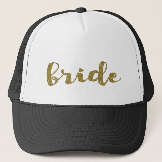 Bride Trucker Hat Wedding Bachelorette Hat (Front)