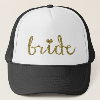 Bride Trucker's Hat Wedding Bachelorette Hat by seasidepapercompany at Zazzle