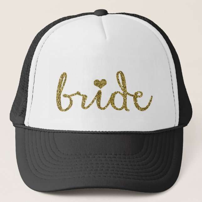 Bride Trucker's Hat Wedding Bachelorette Hat (Front)