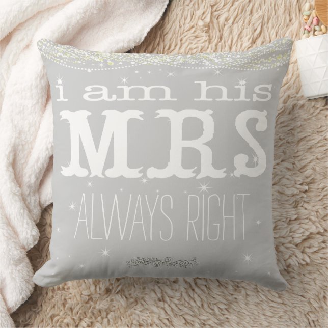Bride Under the Stars Always Right Accent Pillow (Blanket)