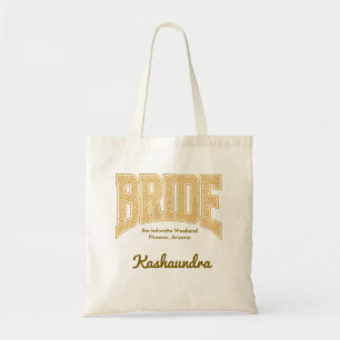 BRIDE Varsity Sunset Ditzy Floral Tote Bag