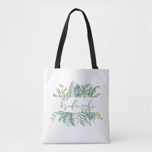 Bride vibe tshirt tote bag (Front)