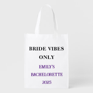 Bride Vibes Only – Custom Bachelorette Tote Bag