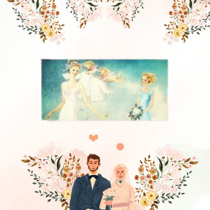 Bride  Vintage Angel Wedding Canvas Print
