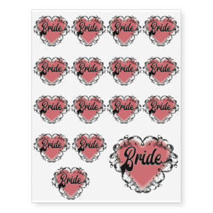 Bride Vintage Heart Tattoo