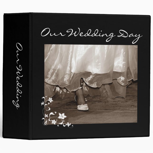 Bride Walking Large Our Wedding Day Binder (Front/Spine)