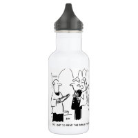 Bride Wants to Check Small Print Cartoon Stainless Stainless Steel Water Bottle