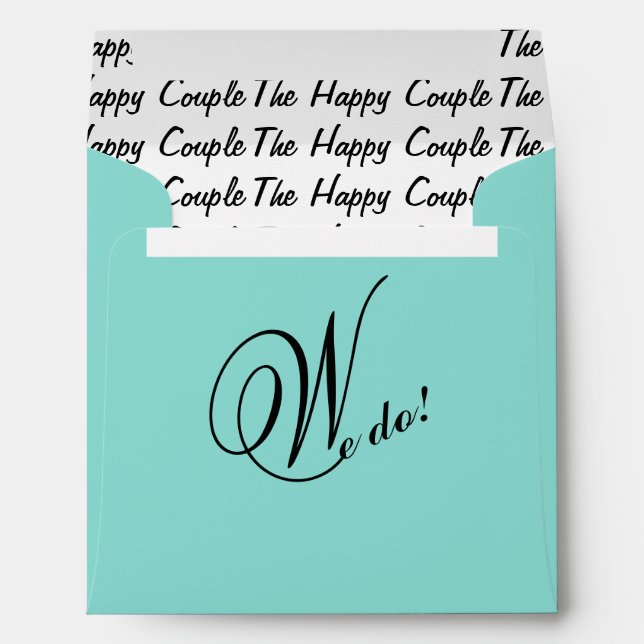 BRIDE We Do! The Happy Couple Bridal Shower Party Envelope (Back (Bottom))