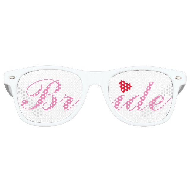 Bride Wedding Bachelorette Party Pink White Shades (Front)
