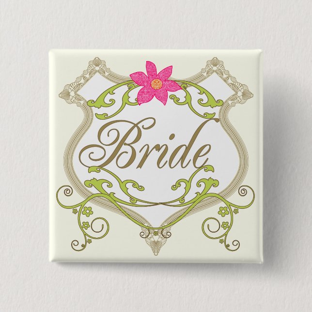 Bride Wedding Badges Button (Front)