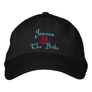 Bride Wedding Black Embroidered Baseball Hat