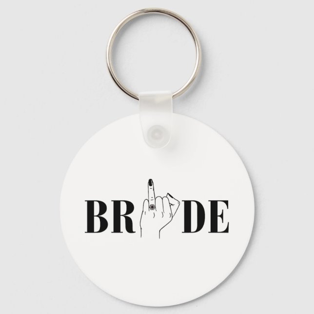 Bride Wedding Bridesmaid Squad Bachelorette Party  Keychain (Front)