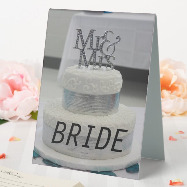 Bride Wedding Cake Table Tent (In SItu (Wedding))