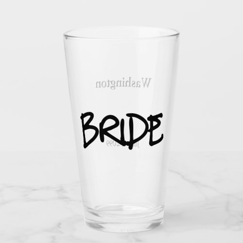 Bride Wedding Commemorative Drinkware Glass