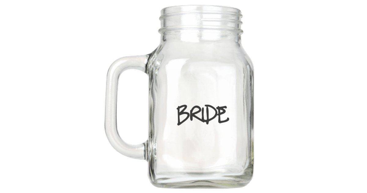 Bride Wedding Commemorative Mason Jar Drinkware Zazzle