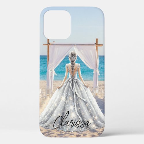 Bride Wedding Day Beach Wedding Fancy Gown Bridal iPhone 12 Case